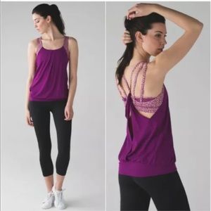 New LULULEMON Nouveau Limits Tank Size 4 Regal Plum Yoga & Fitness